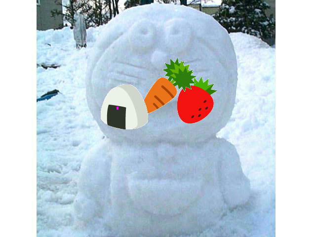 我が家の雪像