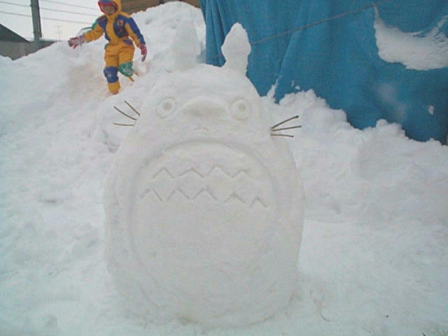 我が家の雪像